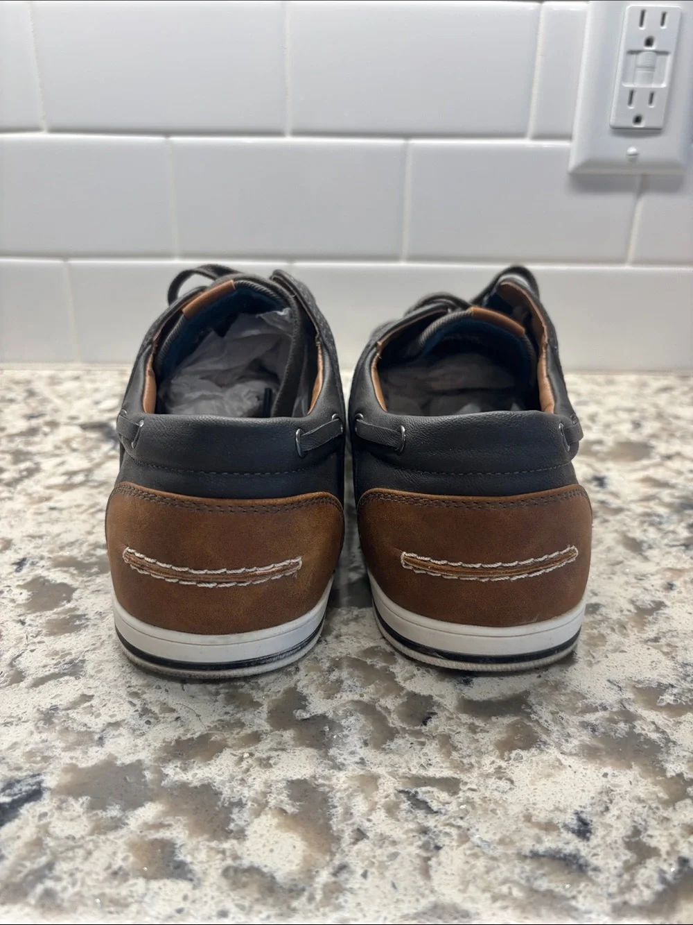 Sonoma Men’s Gray and Brown Boat Shoes